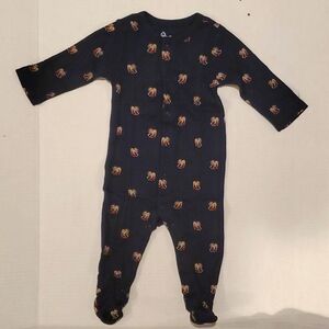 Baby Gap Christmas Dog Footed one piece 3-6 months